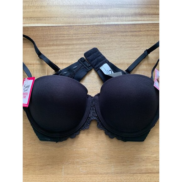 Maidenform Womens Black Lace Detail Multiway Push-Up Bra Size 34B - Picture 6 of 16